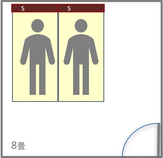 8畳シングル2台（キング）